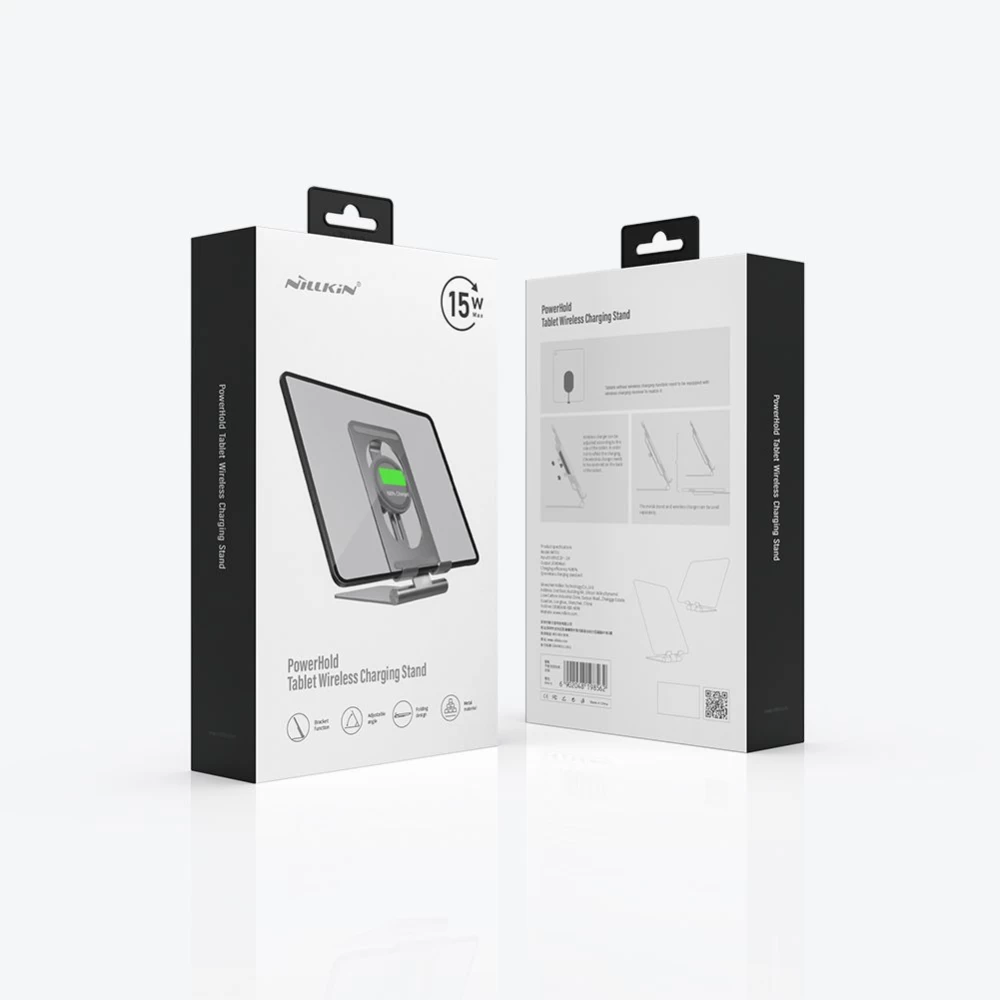 Bezvadu lādētājs  Nillkin PowerHold Tablet Wireless Charging Stand sudraba