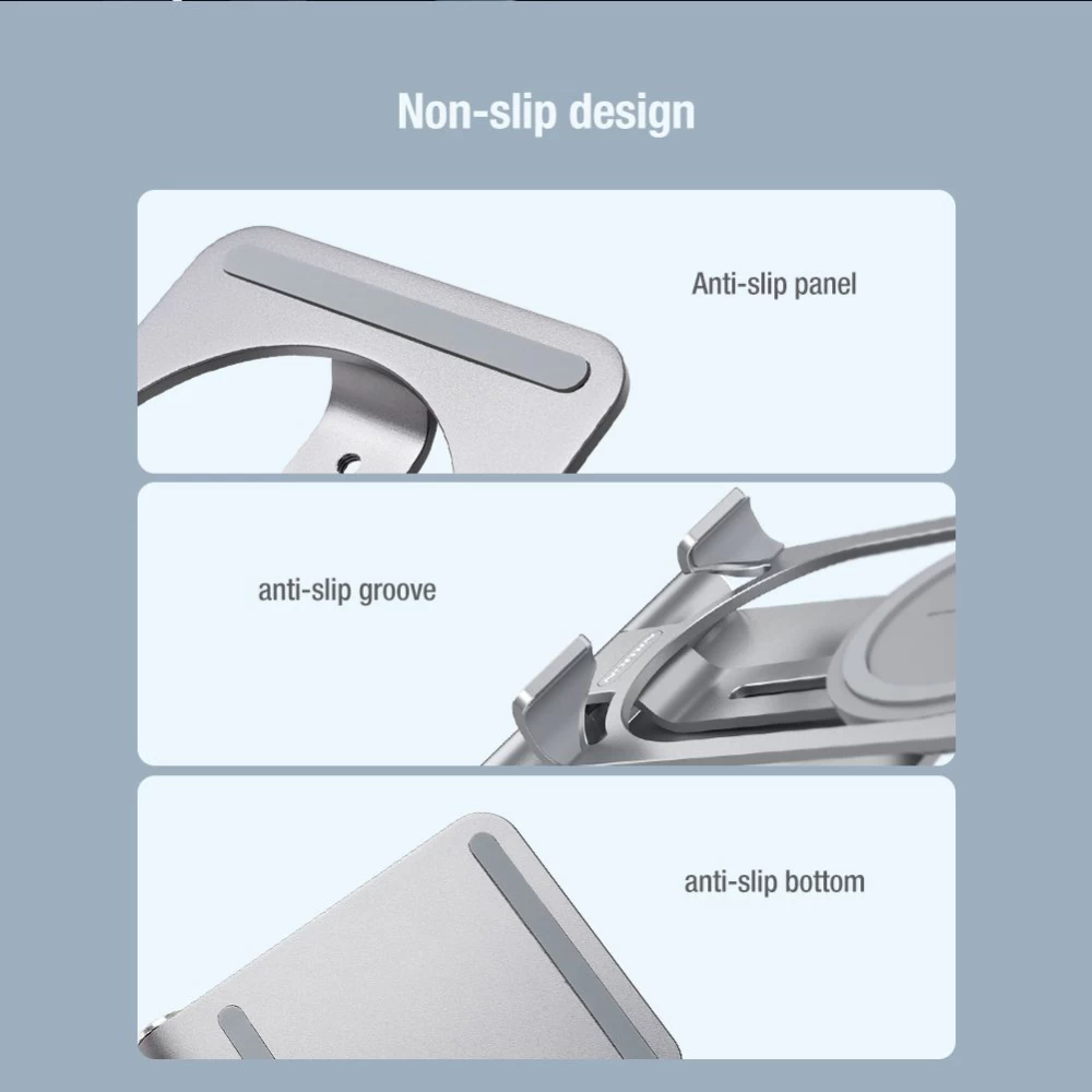 Bezvadu lādētājs  Nillkin PowerHold Mini Wireless Charging Stand sudraba
