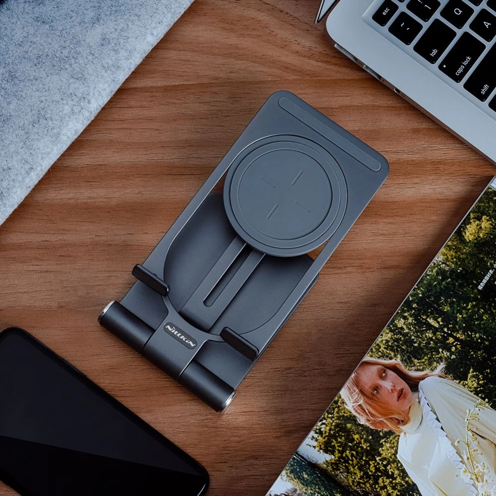 Bezvadu lādētājs  Nillkin PowerHold Mini Wireless Charging Stand sudraba