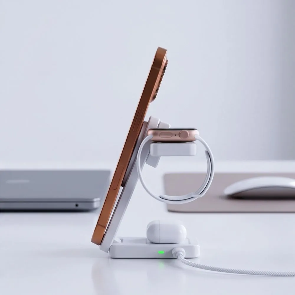 Bezvadu lādētājs  TECH-PROTECT A56 3IN1 MAGNETIC MAGSAFE WIRELESS CHARGER 25W QI2.2 Viedierīču 
