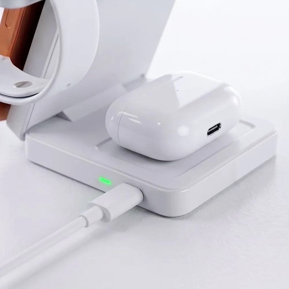 Bezvadu lādētājs  TECH-PROTECT A56 3IN1 MAGNETIC MAGSAFE WIRELESS CHARGER 25W QI2.2 Viedierīču 
