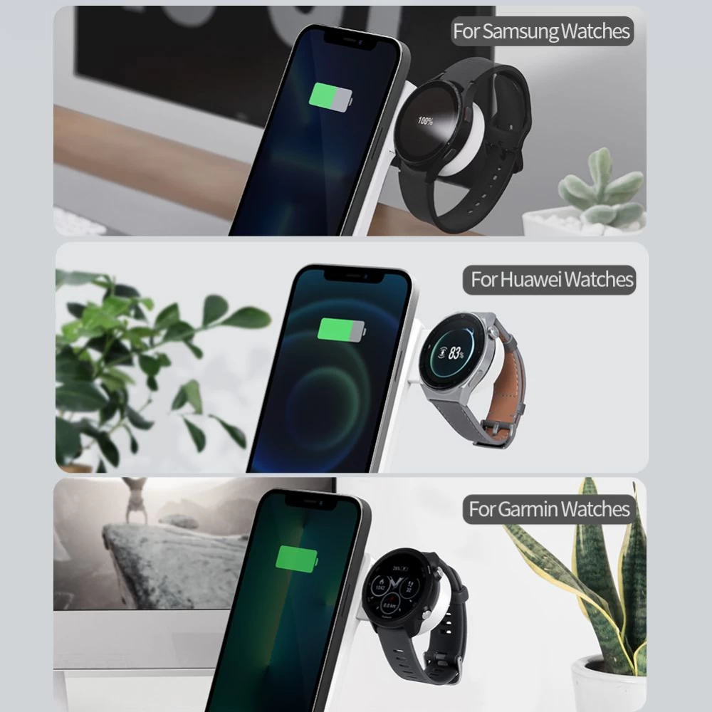 Bezvadu lādētājs  Nillkin Power Trio 3in1 Wireless Charger Magsafe (Huawei Watch) Magnetic Version balts