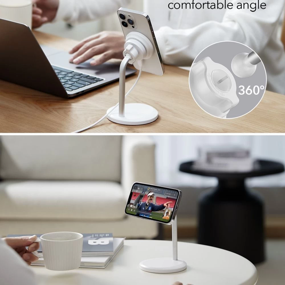Bezvadu lādētājs  ESR HALOLOCK SHIFT MAGNETIC MAGSAFE WIRELESS CHARGER balts