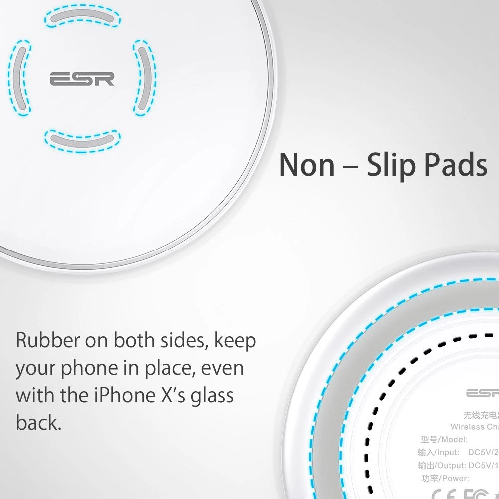 Bezvadu lādētājs  ESR 5W/7.5W/10W Essential Charging Pad balts