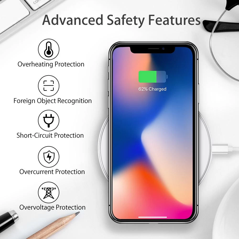 Bezvadu lādētājs  ESR 5W/7.5W/10W Essential Charging Pad balts