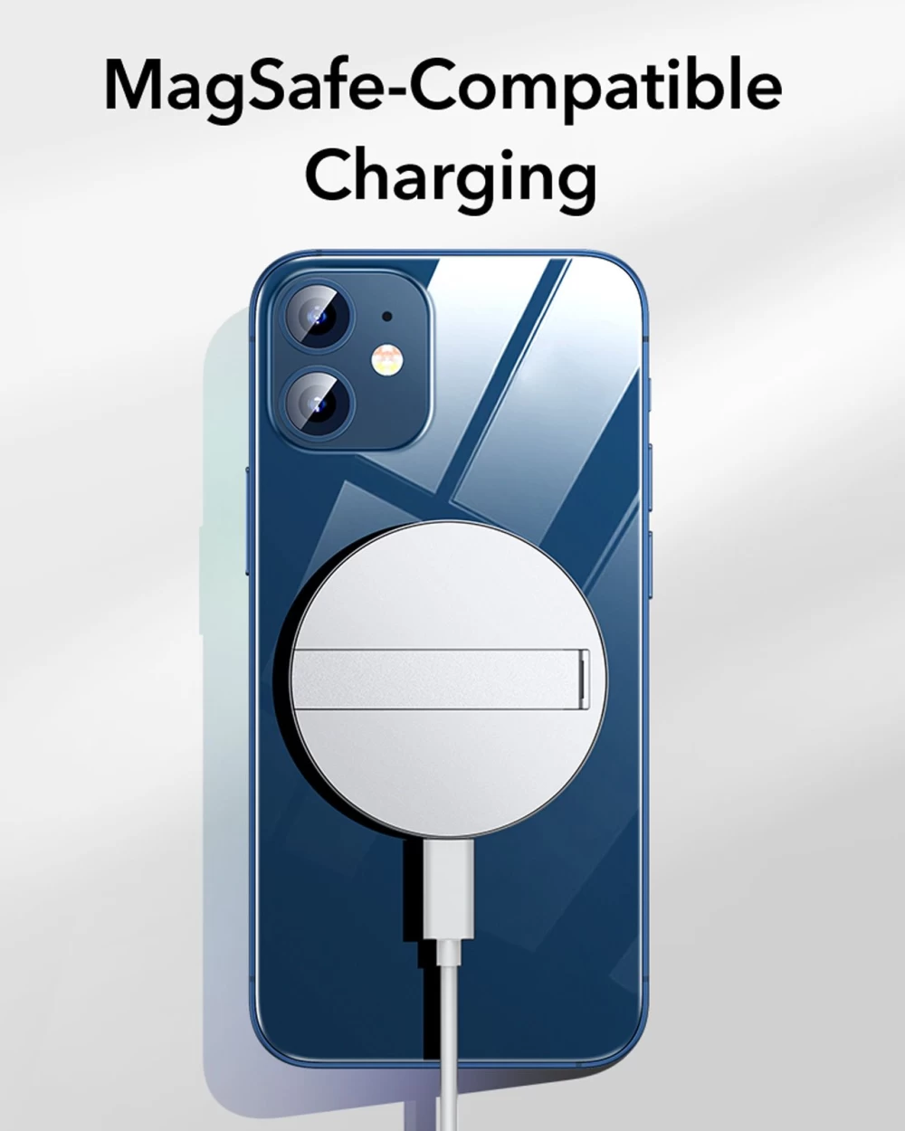 Bezvadu lādētājs  ESR HaloLock Kickstand Magnetic Wireless Charger balts