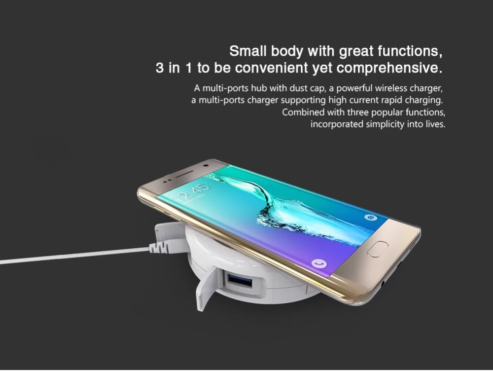 Bezvadu lādētājs  NILLKIN Hermit Multifunctional wireless charger balts