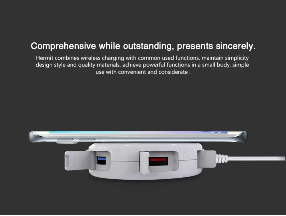 Bezvadu lādētājs  NILLKIN Hermit Multifunctional wireless charger balts