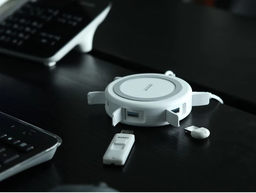Bezvadu lādētājs  NILLKIN Hermit Multifunctional wireless charger balts