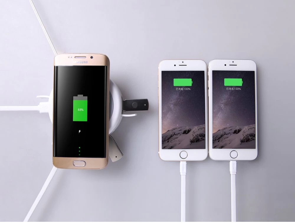 Bezvadu lādētājs  NILLKIN Hermit Multifunctional wireless charger balts