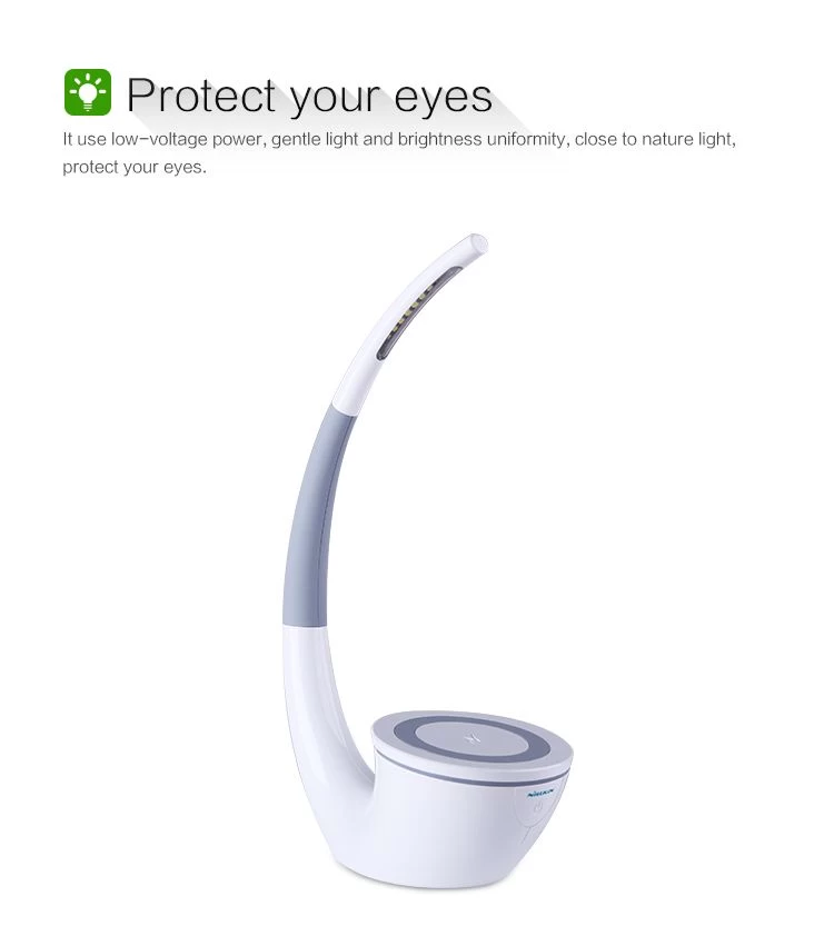 Bezvadu lādētājs  Nillkin Phantom Wireless Charger / LED lamp balts