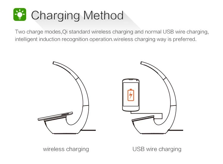 Bezvadu lādētājs  Nillkin Phantom Wireless Charger / LED lamp balts