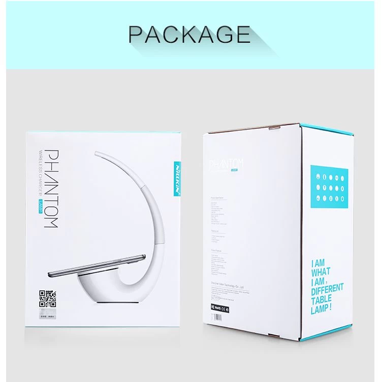Bezvadu lādētājs  Nillkin Phantom Wireless Charger / LED lamp balts
