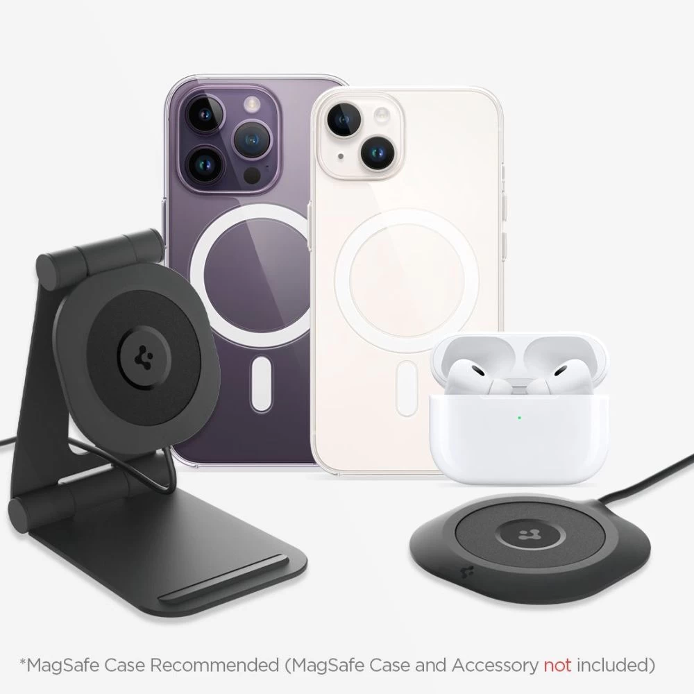 Bezvadu lādētājs  SPIGEN PF2101 ARCFIELD MAGNETIC MAGSAFE WIRELESS CHARGER melns