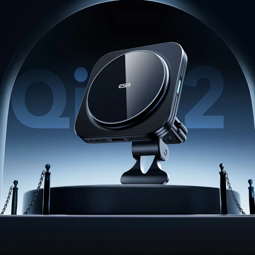 Trådlösa laddare  ESR HALOLOCK MAGNETIC MAGSAFE VENT CAR MOUNT WIRELESS CHARGER QI2 15W svart
