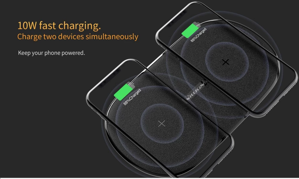 Bezvadu lādētājs  Gemini Dual Fast Wireless Charger melns