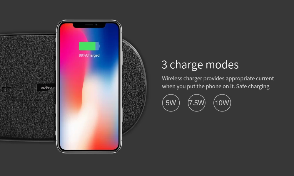 Bezvadu lādētājs  Gemini Dual Fast Wireless Charger melns