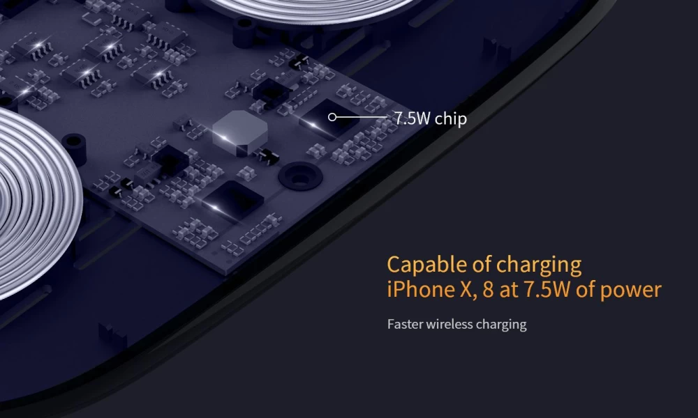 Bezvadu lādētājs  Gemini Dual Fast Wireless Charger melns