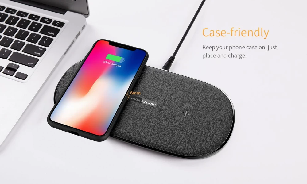 Bezvadu lādētājs  Gemini Dual Fast Wireless Charger melns