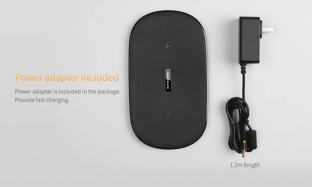 Bezvadu lādētājs  Gemini Dual Fast Wireless Charger melns