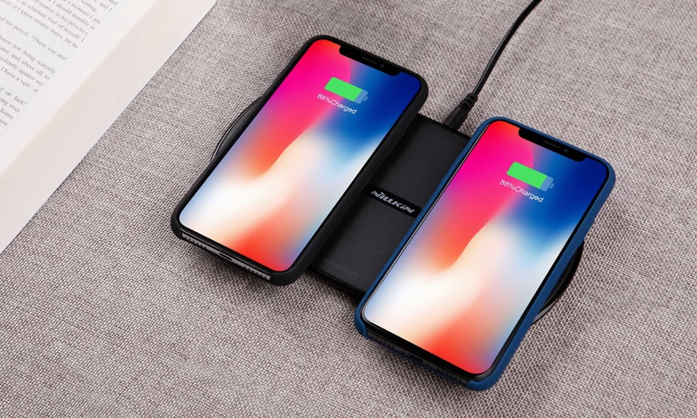 Bezvadu lādētājs  Gemini Dual Fast Wireless Charger melns