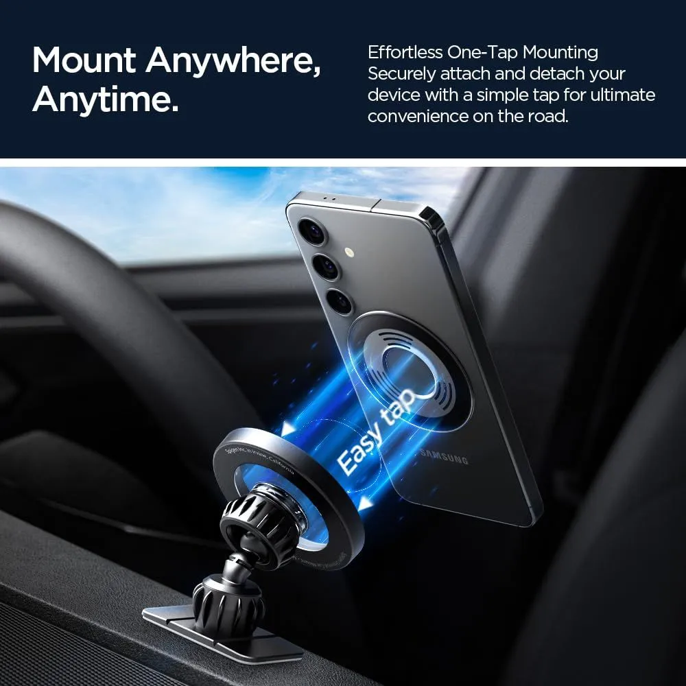 Trådlösa laddare  SPIGEN MFT13 MAGNETIC MAGSAFE DASHBOARD & VENT CAR MOUNT svart