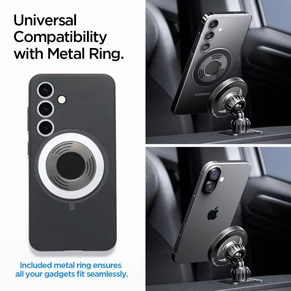 Trådlösa laddare  SPIGEN MFT13 MAGNETIC MAGSAFE DASHBOARD & VENT CAR MOUNT svart