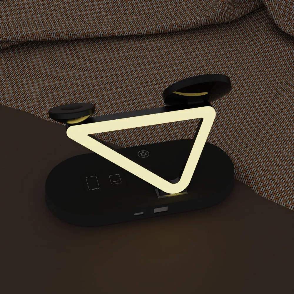 Bezvadu lādētājs  TECH-PROTECT QI15W-A41 3IN1 MAGNETIC MAGSAFE WIRELESS CHARGER melns