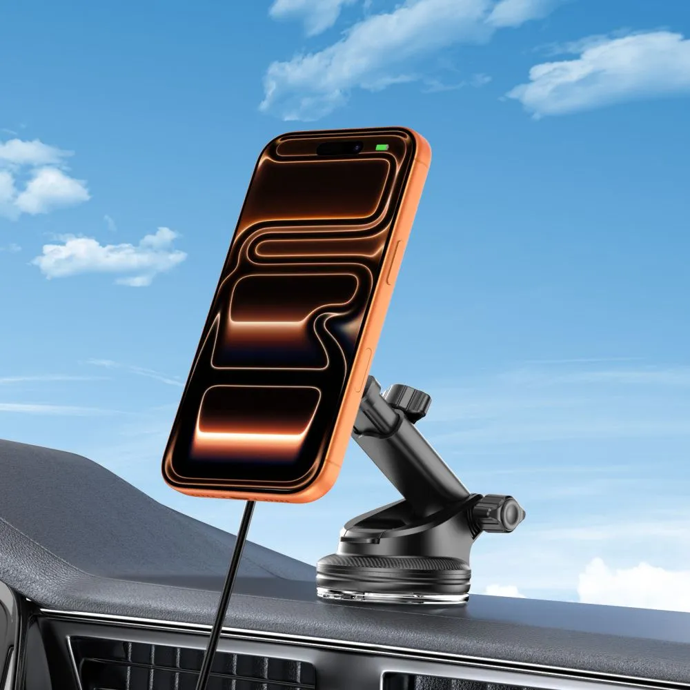 Bezvadu lādētājs  TECH-PROTECT V9 ARCTICBOOST MAGNETIC MAGSAFE DASHBOARD & VENT CAR MOUNT WIRELESS CHARGER 25W QI2.2 Viedierīču  melns