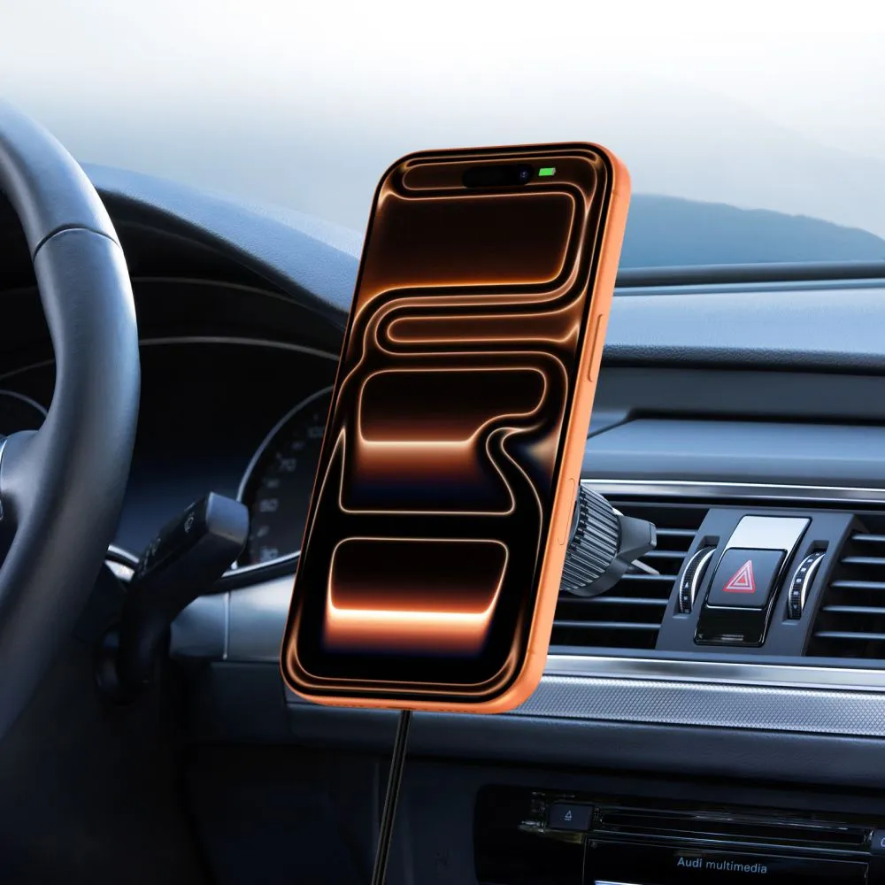 Bezvadu lādētājs  TECH-PROTECT V9 ARCTICBOOST MAGNETIC MAGSAFE DASHBOARD & VENT CAR MOUNT WIRELESS CHARGER 25W QI2.2 Viedierīču  melns