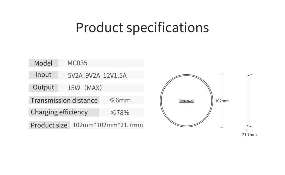 Bezvadu lādētājs  Nillkin PowerFlash Wireless Charger melns