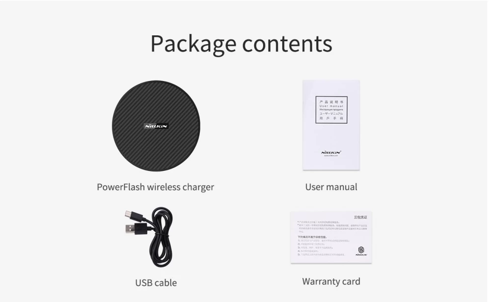 Bezvadu lādētājs  Nillkin PowerFlash Wireless Charger melns
