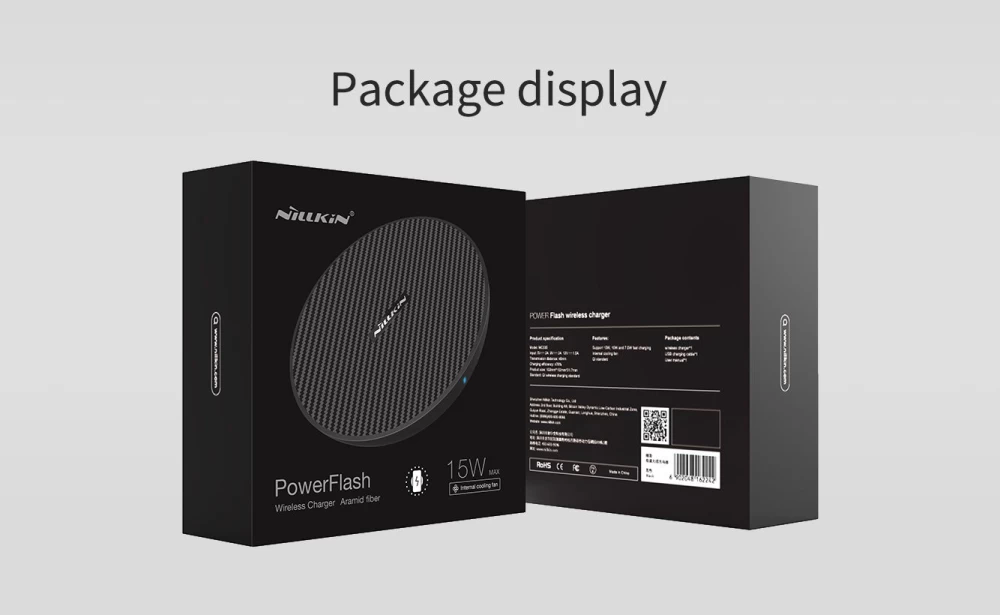 Bezvadu lādētājs  Nillkin PowerFlash Wireless Charger melns