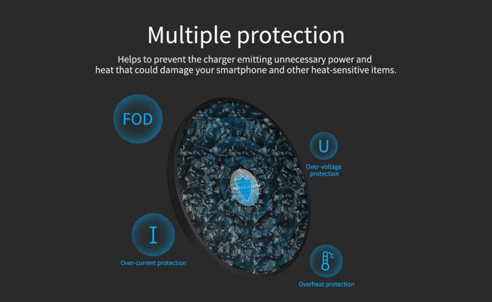Bezvadu lādētājs  Nillkin PowerFlash Wireless Charger Tempered Glass melns