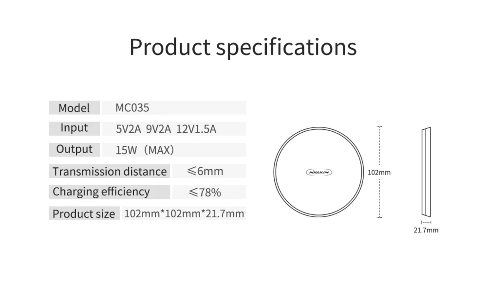 Bezvadu lādētājs  Nillkin PowerFlash Wireless Charger Tempered Glass melns