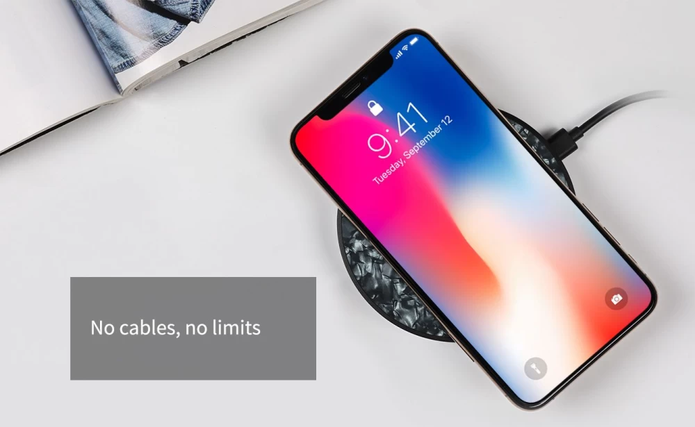 Bezvadu lādētājs  Nillkin PowerFlash Wireless Charger Tempered Glass melns