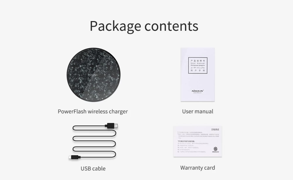 Bezvadu lādētājs  Nillkin PowerFlash Wireless Charger Tempered Glass melns
