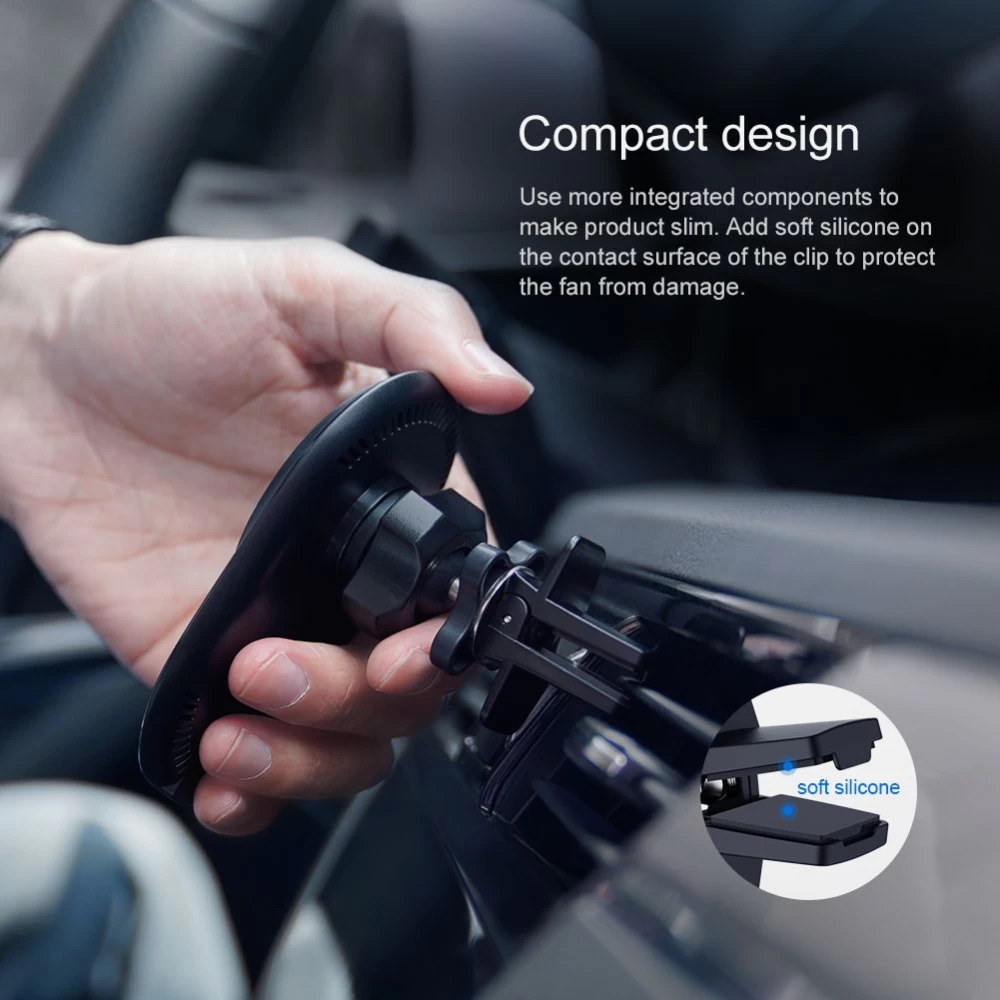 Trådlösa laddare  Road Magnetic Car Mount with Wireless Charging iPhone 12 / 13 14 15 /16 Series svart
