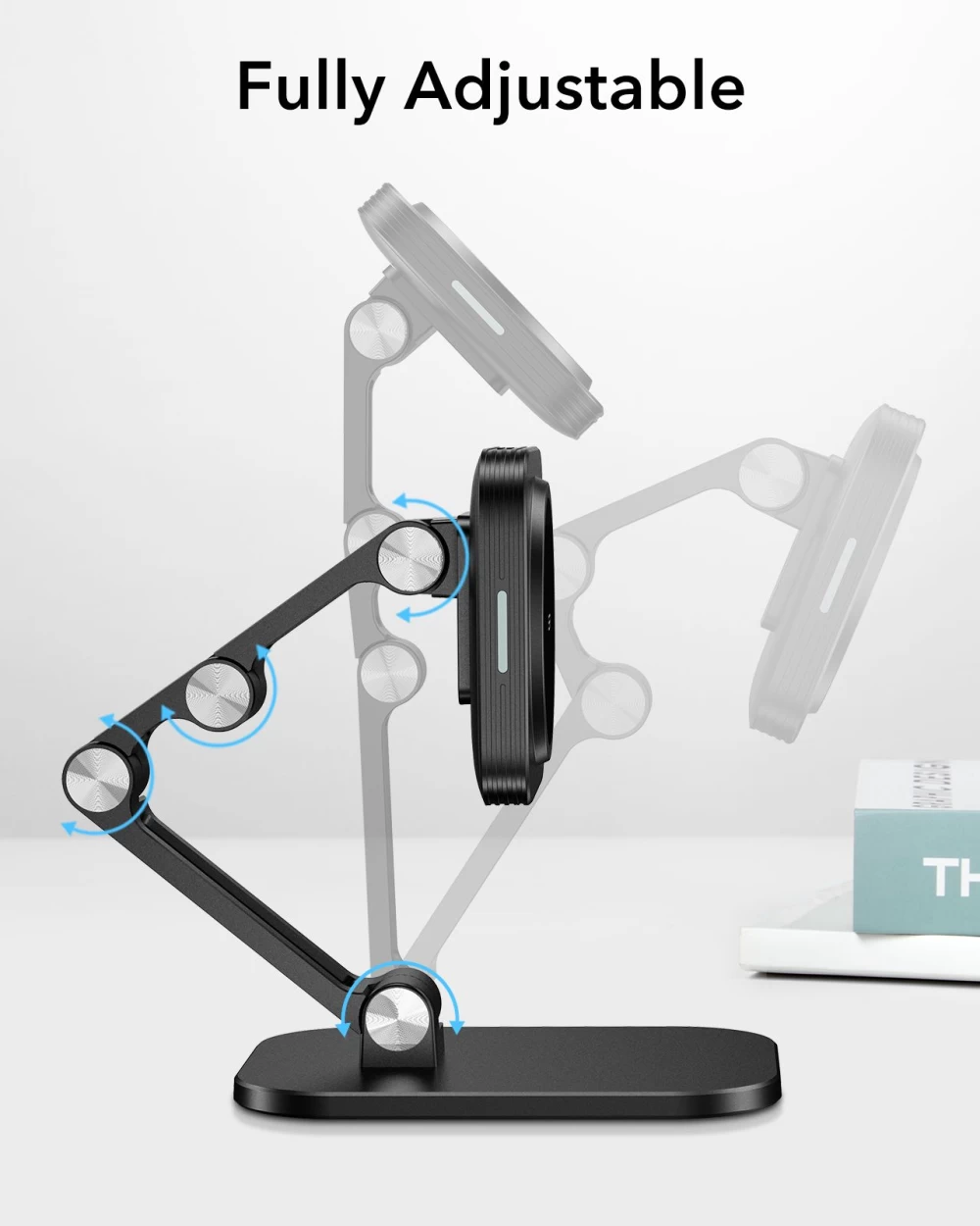 Bezvadu lādētājs  ESR HaloLock Adjustable Wireless Charging Stand melns