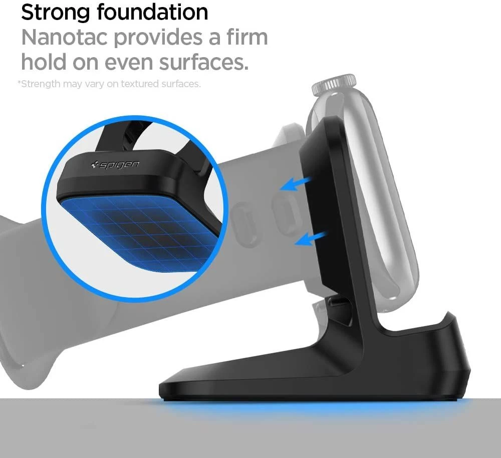 Bezvadu lādētājs  SPIGEN Night Stand Apple Watch 38/40/41/42/44/45 melns