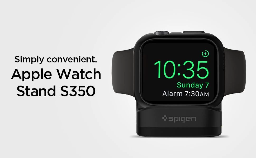 Bezvadu lādētājs  SPIGEN Night Stand Apple Watch 38/40/41/42/44/45 melns