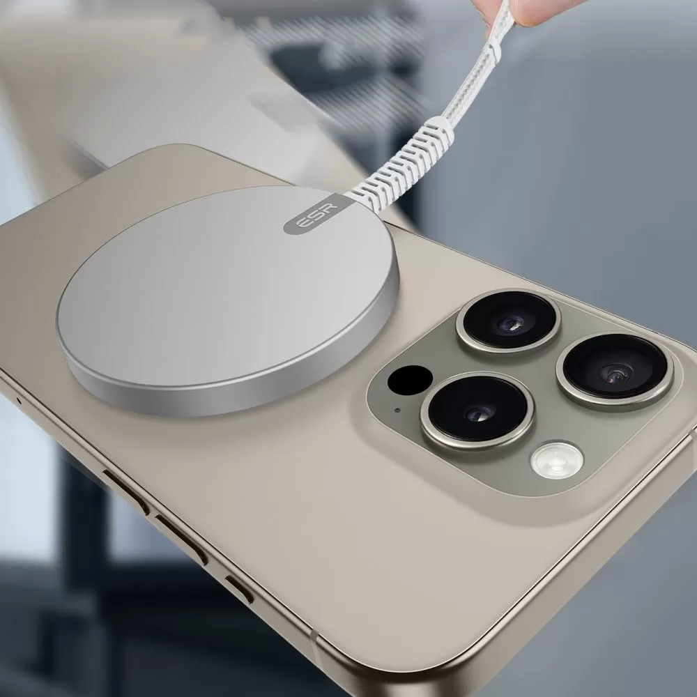 Bezvadu lādētājs  ESR HALOLOCK QI2 MINI MAGNETIC MAGSAFE WIRELESS CHARGER 15W sudraba
