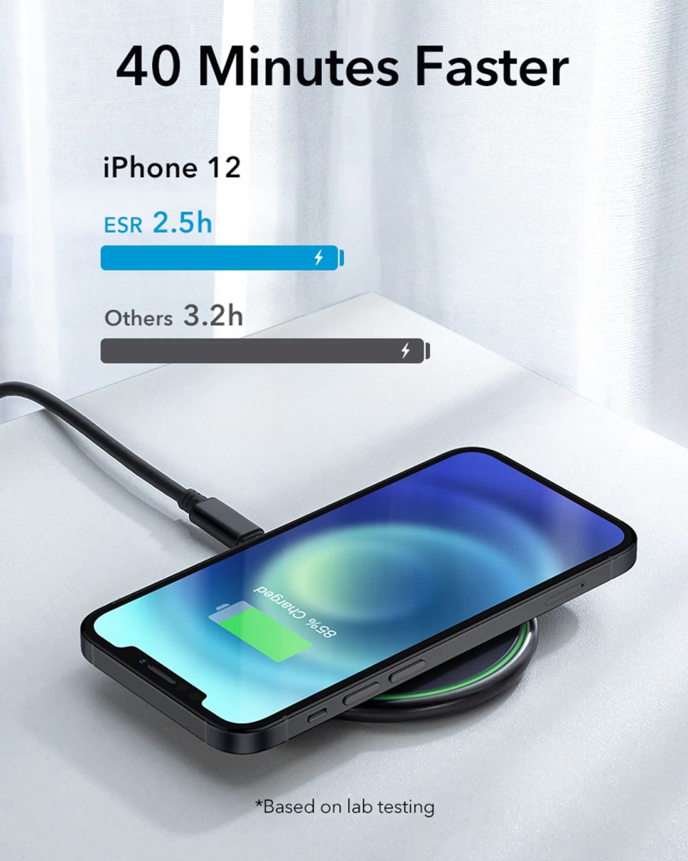 Bezvadu lādētājs  ESR HaloLock Magnetic Wireless Charger zils