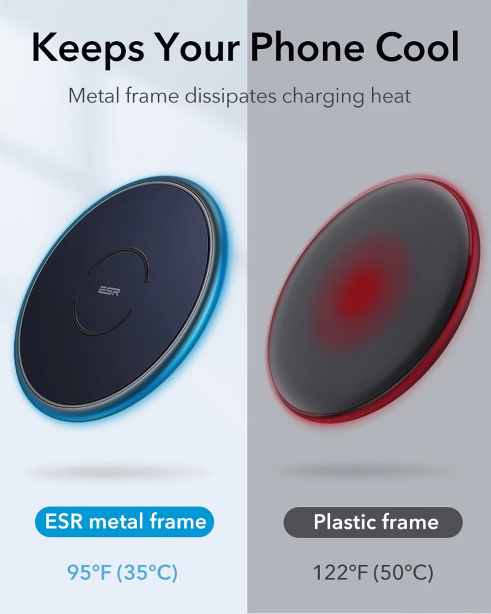 Bezvadu lādētājs  ESR HaloLock Magnetic Wireless Charger zils