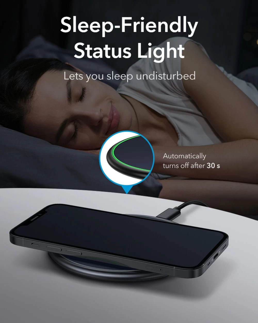 Bezvadu lādētājs  ESR HaloLock Magnetic Wireless Charger zils