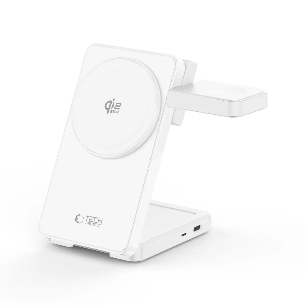Bezvadu lādētājs  TECH-PROTECT A56 3IN1 MAGNETIC MAGSAFE WIRELESS CHARGER 25W QI2.2 Viedierīču 