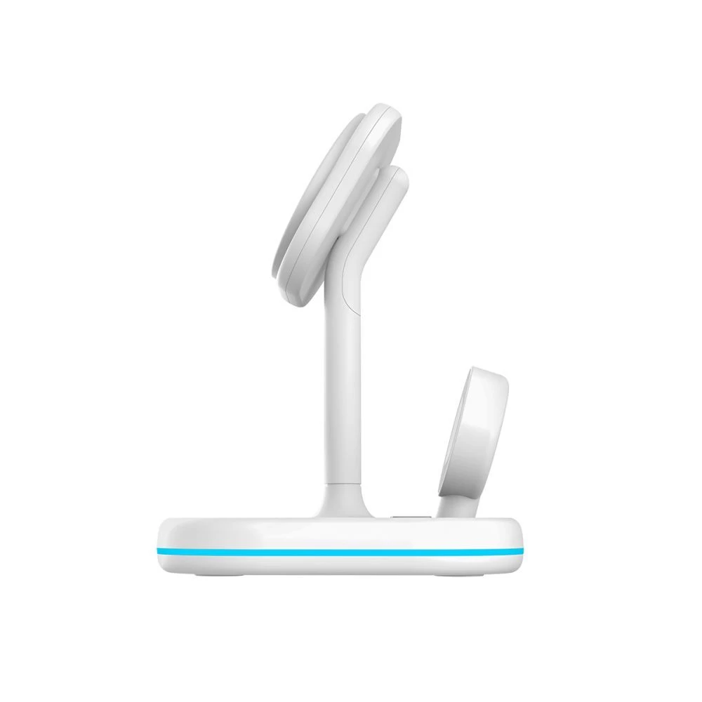 Bezvadu lādētājs  TECH-PROTECT QI15W-A27 3IN1 MAGNETIC MAGSAFE WIRELESS CHARGER balts