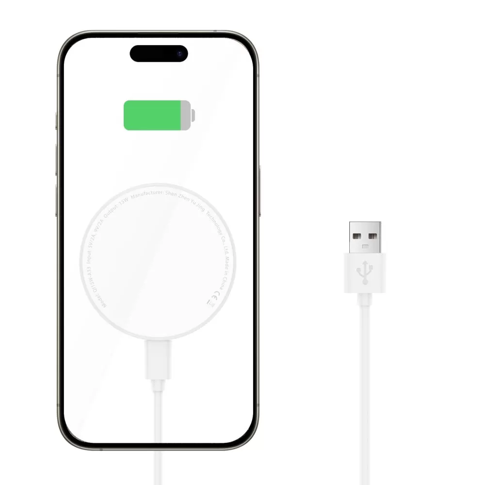 Bezvadu lādētājs  TECH-PROTECT QI15W-A33 MAGNETIC MAGSAFE WIRELESS CHARGER balts