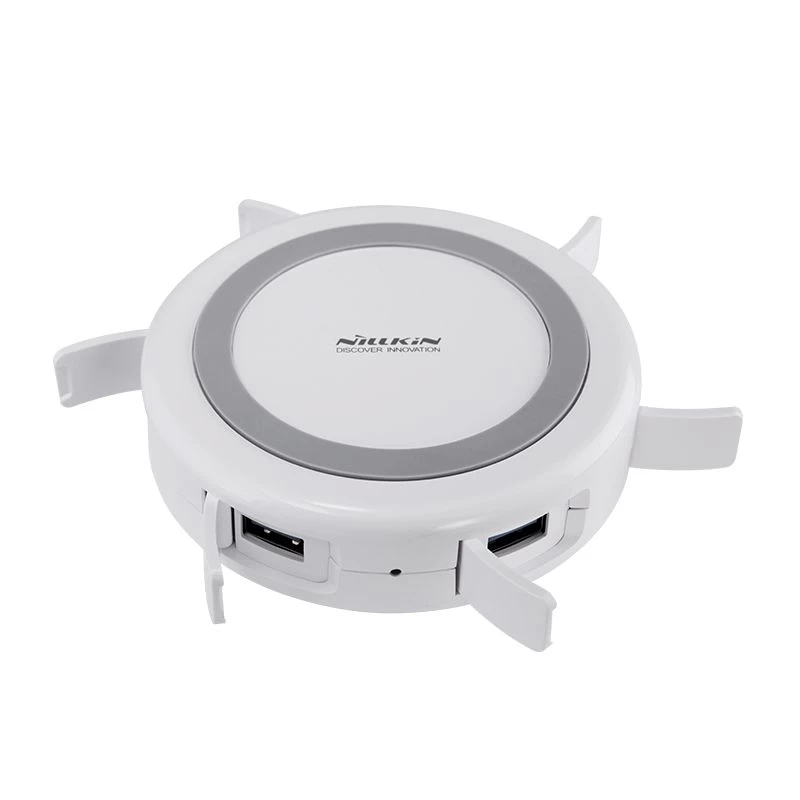 Bezvadu lādētājs  NILLKIN Hermit Multifunctional wireless charger balts