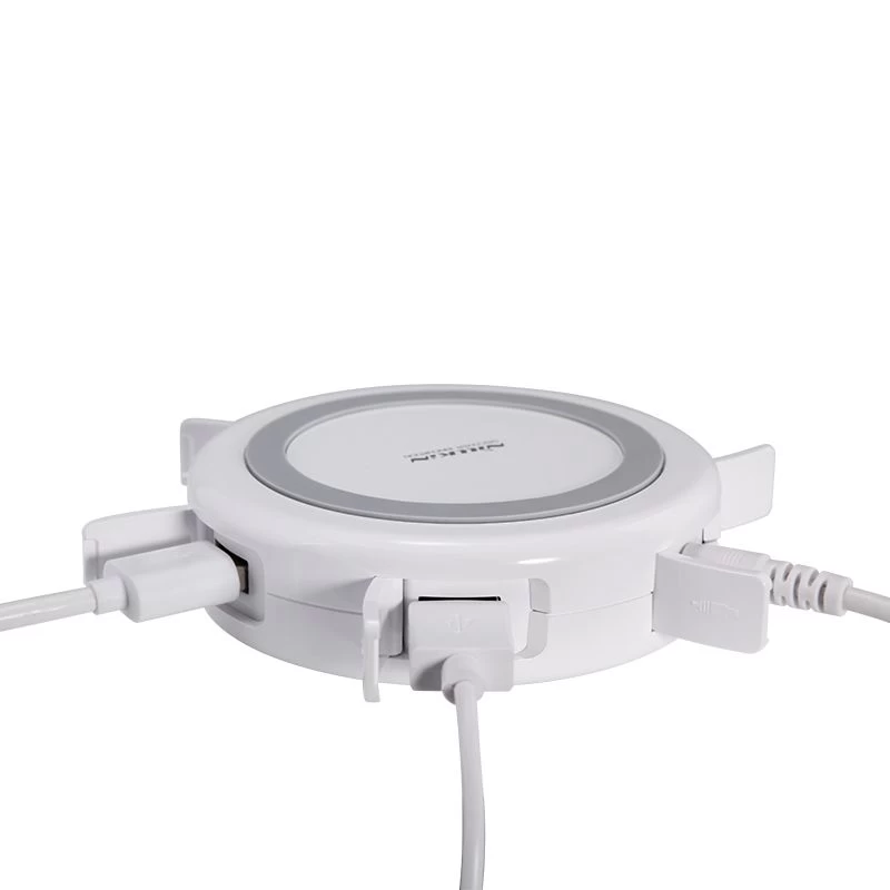 Bezvadu lādētājs  NILLKIN Hermit Multifunctional wireless charger balts